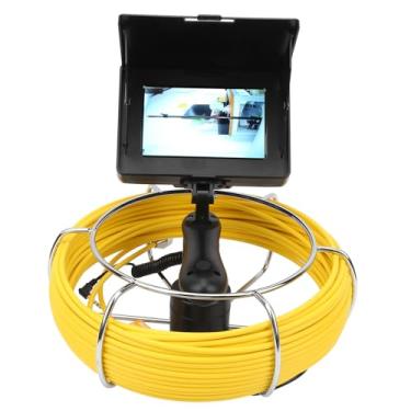 Imagem de Industrial Pipe Sewer Inspection Camera IP68 Waterproof 5in Video Camera Com 8 LED Light Sun Visor e Caixa De Armazenamento para Homeowners e Pipe Repairers (Domary975ycoaxqn-14)