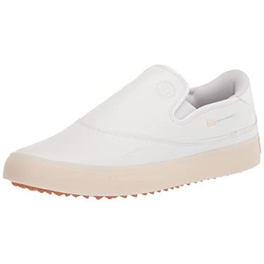 Imagem de adidas Tênis de golfe masculino Matchcourse Spikeless, Sapatos Brancos/Pulse Âmbar/Giz Branco, 12