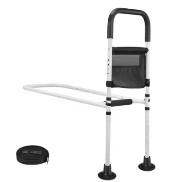 Imagem de ANABIUP Trilhos de cama para idosos e adultos, trilho de assistência de cama ajustável em altura para idosos barra de assistência de cabeceira com pernas de suporte para idosos e pacientes cirúrgicos