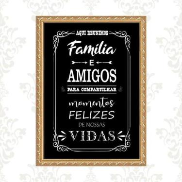 Imagem de Quadro Moldura Dourada Área Gourmet 24X18Cm - Quadros On-Line