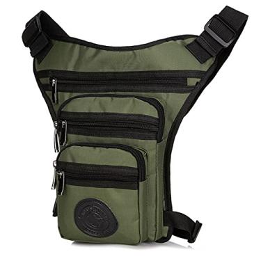 Imagem de Bolsa para caminhada e ciclismo, bolsa de cintura multifuncional, bolsa de perna para motocicleta, masculina, pochete de cinto para quadril, mensageiro, ombro, viagem, trekking, lona, nylon