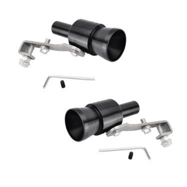 Imagem de Unifizz Simulador de apito de som turbo de 2 peças, apito de tubo traseiro para máquina de rugido, apito universal de alumínio turbo de som, silenciador de escape, amplificador de som, acessórios de