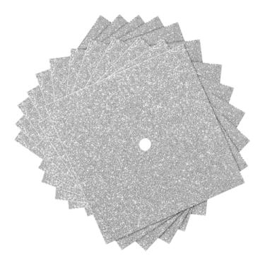 Imagem de SM SunniMix Papel de construção 12x, cartolina de glitter em branco, kit de decoração de tampa de graduação, Prateado