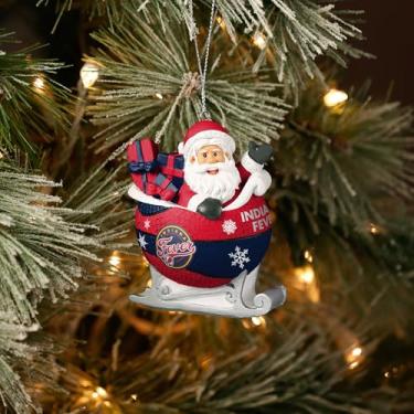 Imagem de FOCO - WNBA 10 cm Trenó de basquete Resina Natal Natal Holiday Tree Ornamento pendurado - Indiana Fever