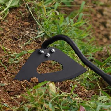Imagem de EUIJOIP Ferramenta de jardim enxada, enxada oca de cabo longo de 178 cm, capina manual ajustável, enxada de jardim resistente para capina, escavação, corte e soltura do solo