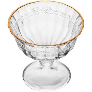 Imagem de Taça Avulsa Para Sobremesa 180ml Imperial Fio De Ouro Cristal Ecologic