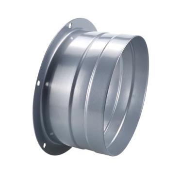 Imagem de Conector de flange reto, conector de flange reto de metal JSIXASO polegadas para secadora, banheiro, exaustor de cozinha e ventilador em linha (conector de flange E)