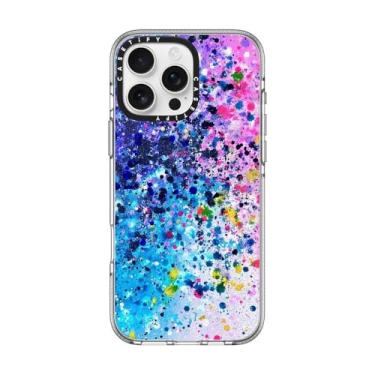 Imagem de CASETiFY Capa transparente para iPhone 16 Pro Max [não amarela/2 m. Proteção contra quedas de grau militar/compatível com Magsafe] - Confetti Pop rosa - Transparente