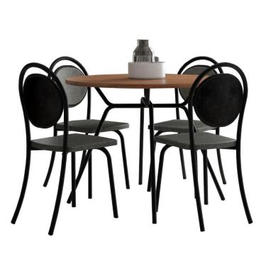 Imagem de Conjunto Sala De Jantar 4 Cadeiras Nolita Carraro Fre/pre/gra