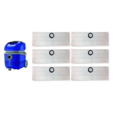 Imagem de Kit com 6 sacos descartaveis aspirador de pó electrolux flex