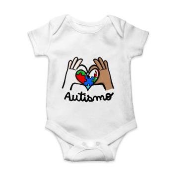 Imagem de Body Bebê Infantil Autismo - Estampa Especial Para Apoiar A Causa! Con