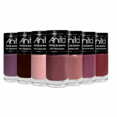 Imagem de Kit Esmaltes Anita Férias de Inverno 7 un Coleção Nova 10ml