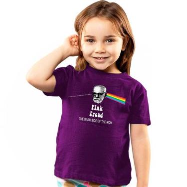 Imagem de Camiseta camisa infantil Pink Freud - LADO B ROCK CAMISETAS, Lilás, Ta
