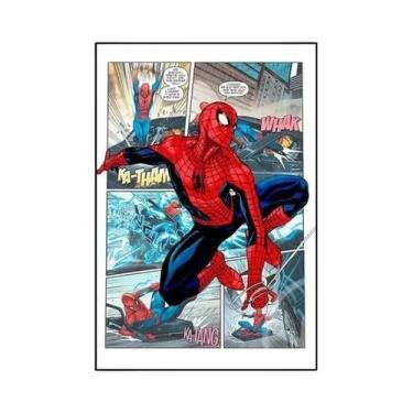 Imagem de Homem-Aranha Homem De Ferro Hulk Marvel Pintura Em Tela Arte De Parede