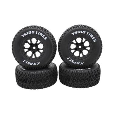 Imagem de Pneus De Caminhão De Curso Curto 4pcs 110mm 12mm Hex Wheel Tyres Para 