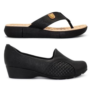 Imagem de Kit Ultaconforto Modare Sapatilha Napa Joanetes + Tamanco Napa Sense Flex