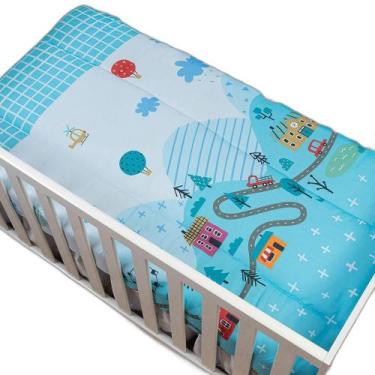 Imagem de Edredom De Berço Avulso Americano Infantil Carrinhos ul - Mercado Bord