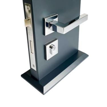 Imagem de Fechadura De Porta Externa Interna Cromada 55mm Carrara ABNT - DECORPL