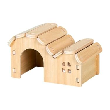 Imagem de Ｂｅｓｇａ Casa de madeira para hamster, esconderijo, cabana de brinquedo, armário artesanal para animais, habitats para hamsters, decoração para pequenos