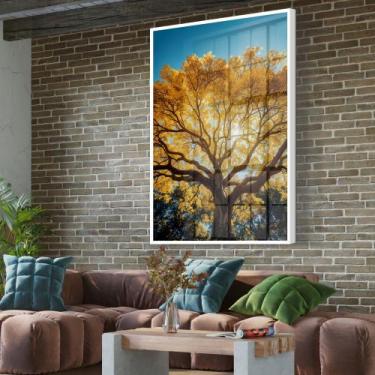 Imagem de Quadro decorativo Ipê amarelo vertical - MeMoldura, 80x120cm, Moldura 