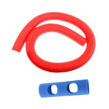 Imagem de UGPLM Macarrão de piscina com conector, macarrão flutuante aquático, multiuso, prático, bastões de flutuação para natação, para natação, Vermelho Azul