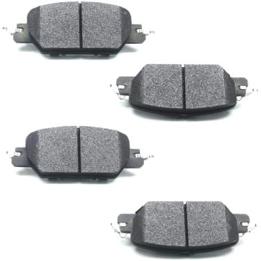 Imagem de GuuYebe 4 peças de pastilhas de freio traseiras de cerâmica, para Honda 2017-2023 CRV CR-V, substitua para 2037 D2037 BC2037