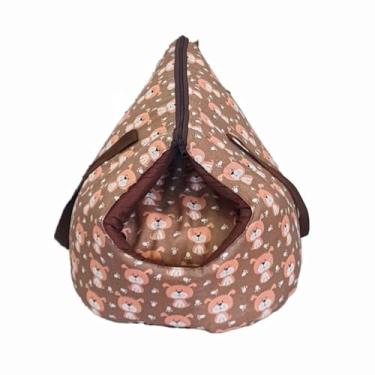 Imagem de Bolsa de Transporte 2 em 1 para Pets, Cama Portátil, Impermeável, Até 10kg, Cor Avelã