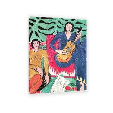 Imagem de Matisse Poster em tela pôster arte de parede música fauvismo por Henri Matisse arte abstrata pôster decoração pintura para sala de estar 85 x 60 cm (33 x 24 pol) emoldurada