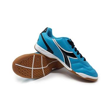 Imagem de Tênis de futebol feminino Diadora Capitano ID, Columbia Blue / Black, 5 Wide