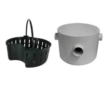 Imagem de Caixa de Gordura Redonda 250x180x75x40mm com Cesto - PVC Rígido - Plas