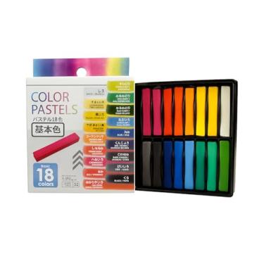 Imagem de Giz Pastel Seco Cores Básicas - 18 Unidades