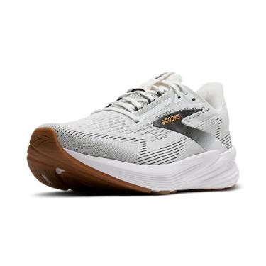 Imagem de Brooks Tênis de corrida e caminhada masculino Revel 8 Neutral, Branco/preto/carvalho, 46