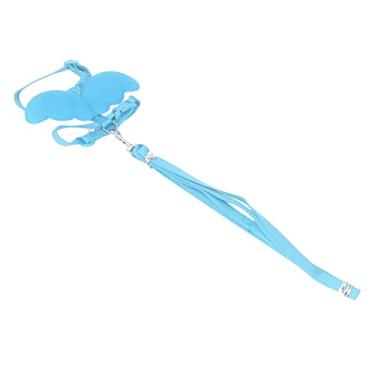 Imagem de Dioche Coloque de Chicote de Pato Em Forma de Asa Com Tamanho Ajustável para Treinamento Ao Ar Livre - Treino de Frango de Poliéster Premium Coleira para Pequenos Animais de Estimação, Azul S