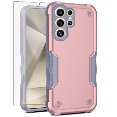 Imagem de Asuwish Capa de celular para Samsung Galaxy S24 Ultra 5G com protetor de tela de vidro temperado, híbrida, fina, resistente, à prova de choque, rígida, acessórios de proteção S24Ultra 24S S 24 24Ultra