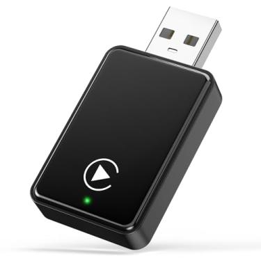 Imagem de Mini adaptador CarPlay sem fio para iPhone, adaptador Apple CarPlay com fio para sem fio, design USB de tamanho mini para carros com cabos de extensão USB-A e USBC, controle estável, Plug and Play