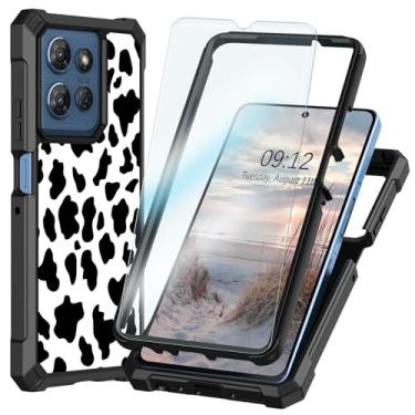 Imagem de Capa para Motorola Moto G Stylus 5G 2025 com protetor de tela, proteção total à prova de choque de grau militar, amortecedor de silicone e parte traseira rígida de policarbonato para Moto G Stylus 5G