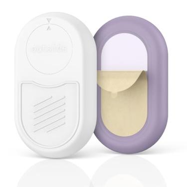 Imagem de Pacote com 2 capas para Samsung Galaxy SmartTag2, TUDIOW com adesivo adesivo 3M, capa protetora completa de silicone antiperda resistente a arranhões para Smart Tag2 (branco e roxo)