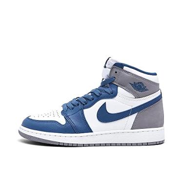 Imagem de Nike Tênis de basquete masculino, Verdadeiro azul branco cimento cinza, 20