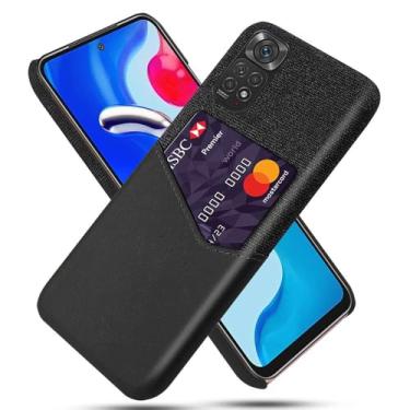 Imagem de Capa para Xiaomi Redmi Note 11 PRO 4G,Tela e tampa de couro PU,Antideslizante,360°cobertura completa à prova de choque com 1 slot de cartão atrás,Prevenção de queda-Black