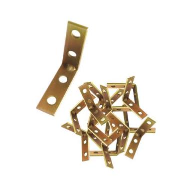 Imagem de Suporte Cantoneira 25x25 Fixação Móveis Prateleiras 100 pçs - nv