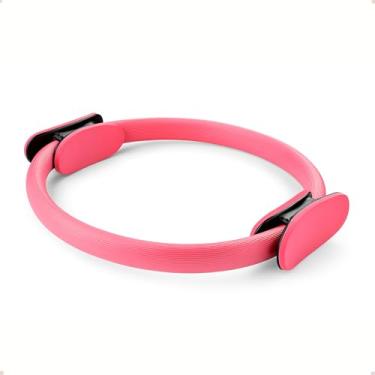 Imagem de Anel Arco de Pilates Yoga Fisioterapia Tonificador Flexível Exercício Resistência Magic Circle (Rosa)