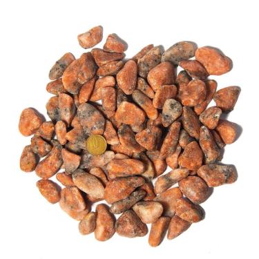 Imagem de 1 kg Calcita Laranja Cascalho Batido Pedra M 20 a 35mm TipoB
