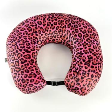 Imagem de Almofada de Pescoço Para Viagem Portátil Confortável Premium (Onça Pink)
