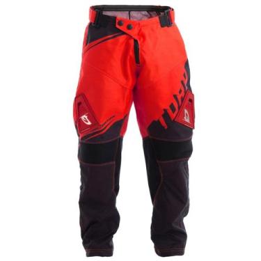 Imagem de Calça Infantil Trilha - Pro Tork Factory Edition Neon, Preto, Vermelho