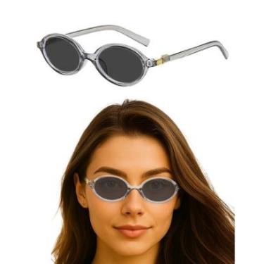 Imagem de Oculos De Sol Feminino Redondo Moda Retro Lente Cosmetica-Feminino