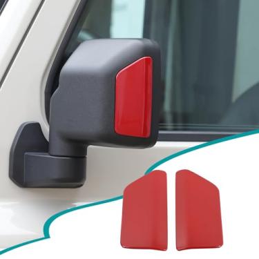 Imagem de Adesivo de acabamento antiarranhões para espelho retrovisor de carro compatível com Ineos Grenadier 2020-2025 ABS protetor de acabamento de espelho externo acessórios externos (vermelho)