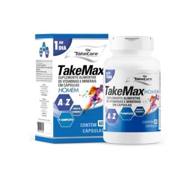 Imagem de Suplemento Vitamínico Masculino Take Max Homem 60 Cápsulas A a Zinco -