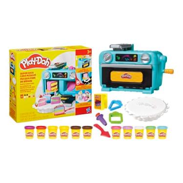Imagem de Play-Doh Super Fatia de Bolo conjunto de massinha com forno de brinquedo, acessórios e 11 potes de massa de modelar, para crianças acima de 3 anos