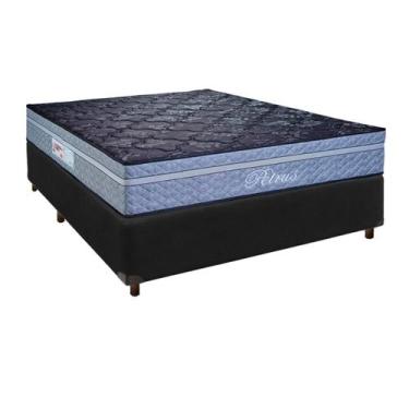 Imagem de Colchão Casal Molas Ensacadas + Box Preto - Petrus - Paropas