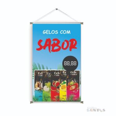 Imagem de Banner pronto Gelo saborizado BA 556 medida 45x70 cm arte Pronta